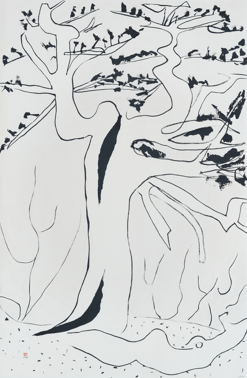 장병언, structure landscape 092, ink_on_paper, painting, 2026